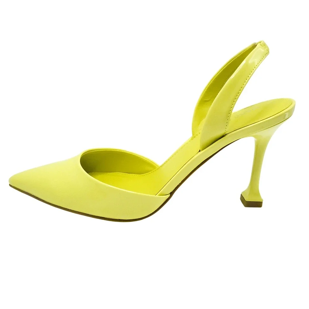 Marc Fisher Hadya Pointed Toe Slingback Pumps Lime Green Women's Size 8